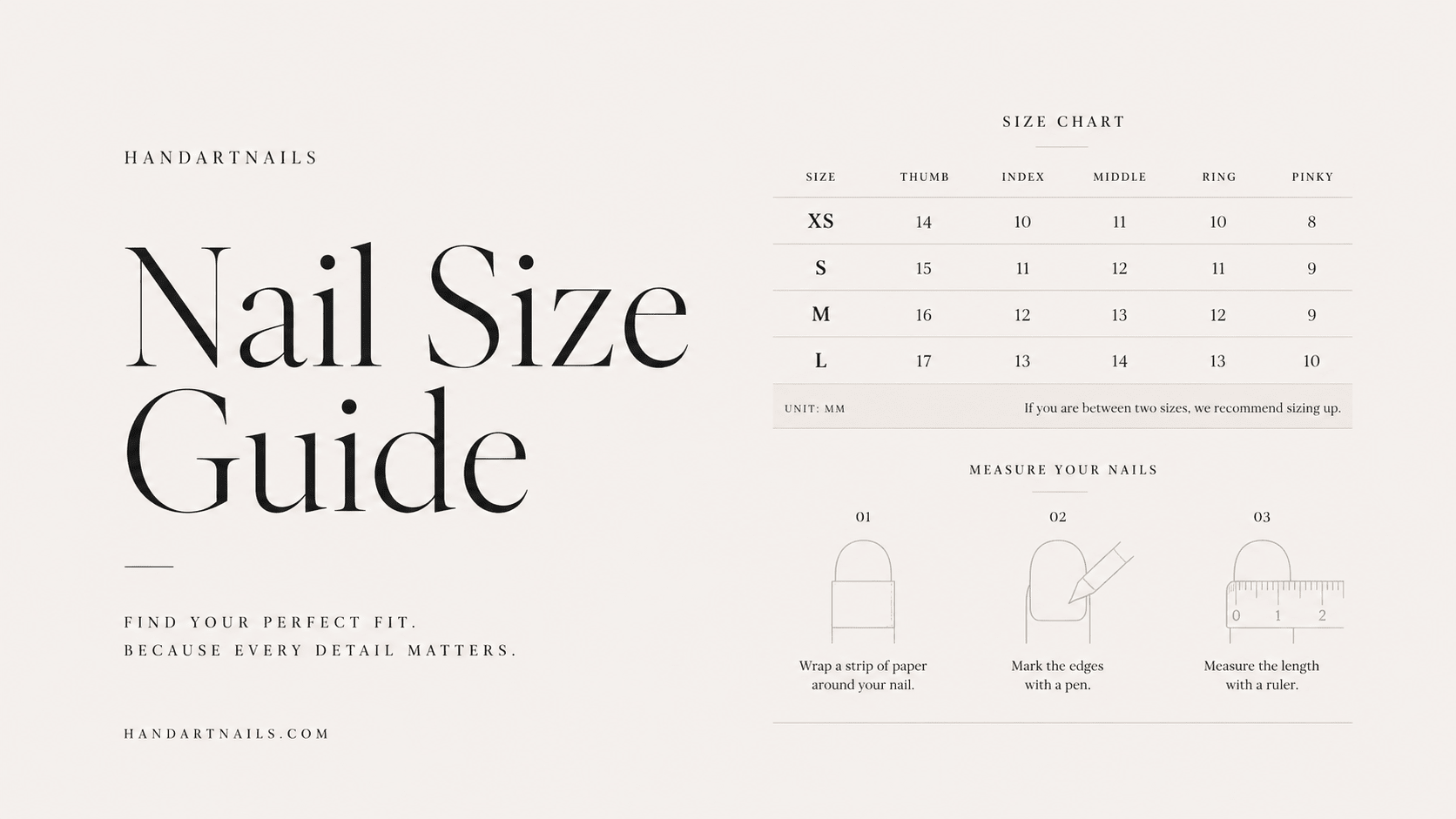 HOW TO KNOW YOUR SIZE? - Handartnails