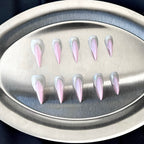 Lilac Fang - Lilac Pearl Handmade Cat Claw Press-On Nails