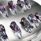Amethyst Relic - Purple Gothic Handmade Cat Claw Press-On Nails