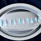 Neon Ribbon - Pink Aqua Swirl Handmade Dragon Press-On Nails