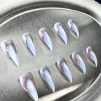 Pearl Fang - Pearl White Handmade Cat Claw Press-On Nails