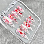 "Bloody Cherub Web" - 3D Gothic Horror Press-On Nails