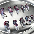 Amethyst Relic - Purple Gothic Handmade Cat Claw Press-On Nails