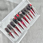 "Bloody Macabre Eye" - 3D Pierced Horror Press-On Nails