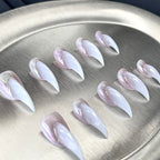 Pearl Fang - Pearl White Handmade Cat Claw Press-On Nails
