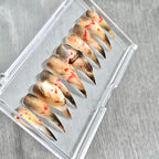 "Scorched Bone Splatter" - Matte Horror Zombie Claws