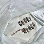 Sapphire Reverie - Baroque Lace Jewel Press-On Nails