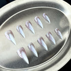 Pearl Fang - Pearl White Handmade Cat Claw Press-On Nails