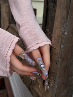 Amethyst Heirloom - Baroque Floral Jewel Press-On Nails