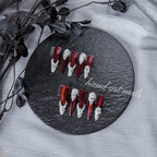 "Burgundy Rhinestone Crown Cat Eye" - 3D Jeweled Luxury Collection