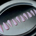 Rose Stardust - Pink Glitter Handmade Dragon Press-On Nails