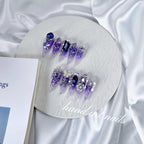 Amethyst Galaxy Crystal Handmade Press On Nails