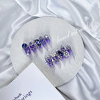 Amethyst Galaxy Crystal Handmade Press On Nails