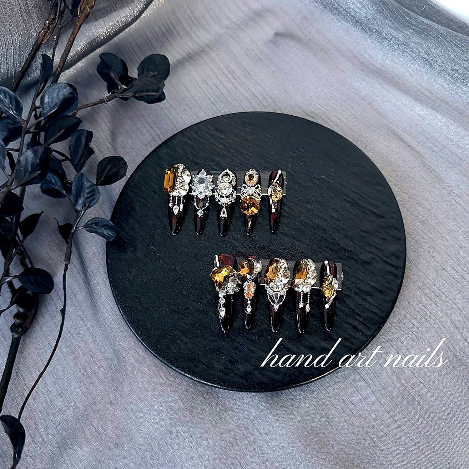 Dark Brown Stiletto Handmade Luxury Press-On Nails