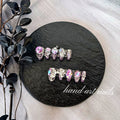 Purple Glitter Handmade Luxury Crystal Embellished Press-On Nails
