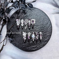 Luxury Handmade Purple Rhinestone Long Press-On Nails