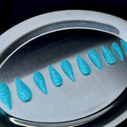 Lagoon Stardust - Turquoise Glitter Handmade Dragon Press-On Nails