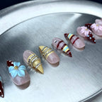 Candy Coast - Pastel 3D Floral Handmade Dragon Press-On Nails