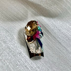 Sapphire Reverie - Baroque Lace Jewel Press-On Nails