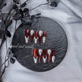 "Burgundy Rhinestone Crown Cat Eye" - 3D Jeweled Luxury Collection