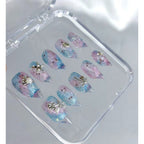 handartnails: "Ocean Mermaid Starfish Shell" – 3D Sea Metal Charm Handmade Long Stiletto Nails - Handartnails