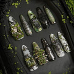 Mossy Gothic Nails "Doomsday Rust" | Handartnails