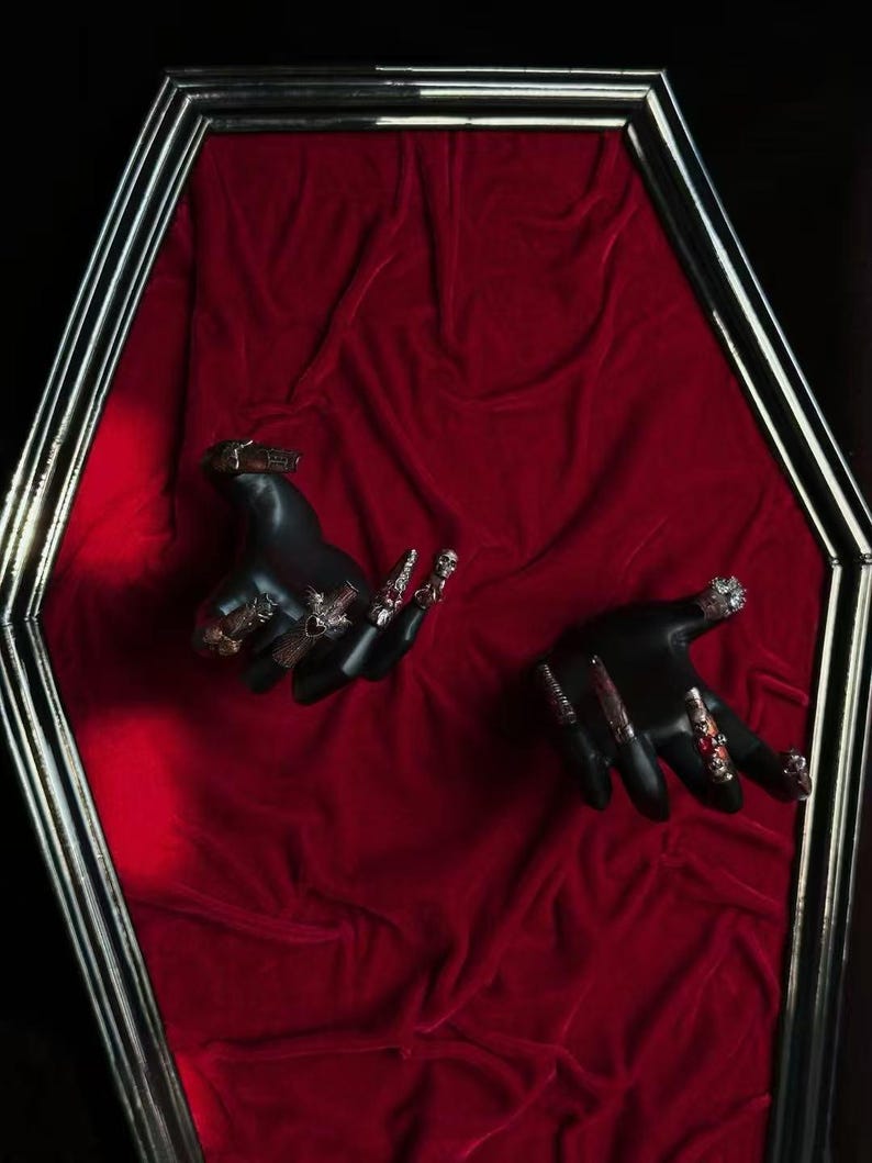 Gothic Blood Red Skull Press on Nails | Handartnails