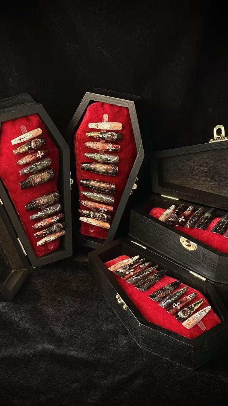 Gothic Cosmic Press on Nails "Dark Day Era" | Handartnails