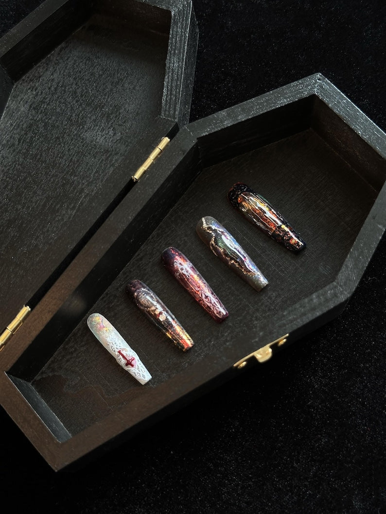 Gothic Cosmic Press on Nails "Dark Day Era" | Handartnails