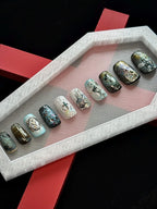 Burnt Lace Gothic Nails "Ember Bride" | Handartnails