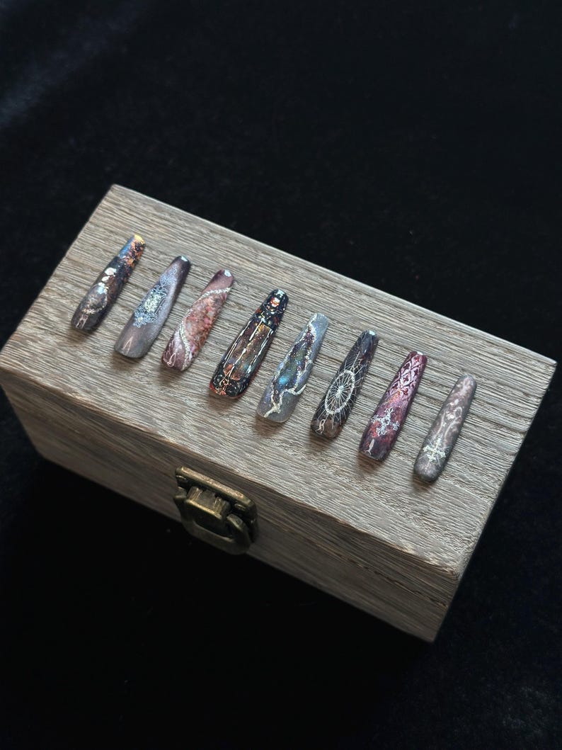 Gothic Cosmic Press on Nails "Dark Day Era" | Handartnails