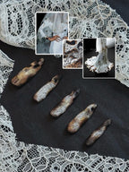 Burnt Lace Gothic Bride Nails "Ember Bride" |  Handartnails